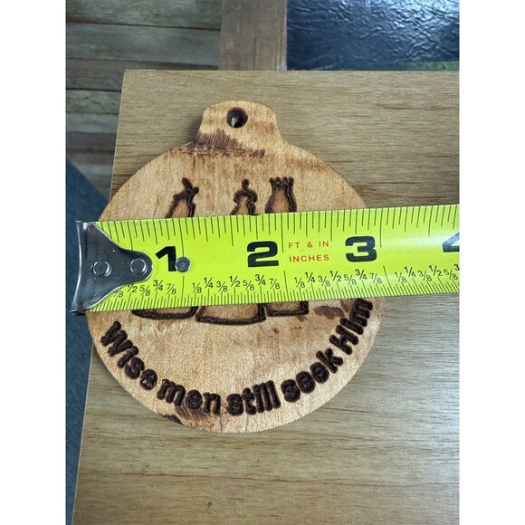 Wise Men Still Seek Him Wooden Ornament With Engraved Nativity Scene - Picture 4 of 4